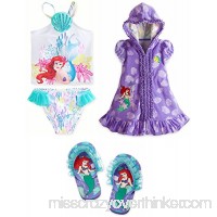 Disney Store Ariel Little Mermaid Swim Set Swimsuit Cover Up Sandals Size Medium B00WFGAVM4